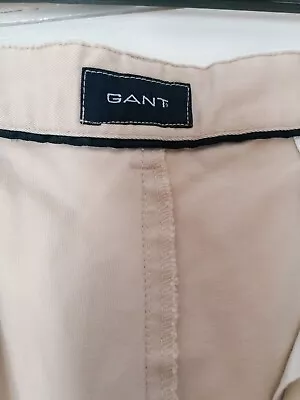 Gant Men Chino Trousers Light Beige Size W42 L34 • £14.99