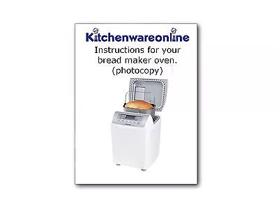 Instruction Book For Panasonic SD252 Bread Machine Breadmaker User Guide • £6.99