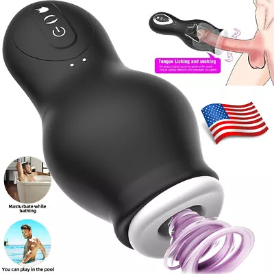 Automatic Male Masturbaters HandsFree Sucking Telescopic Cup Stroker Men Sex Toy • $19.99