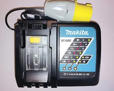 110V Makita DC18RC 7.2v-18v Li-Ion Fast Battery Charger Site Plug • £49.85