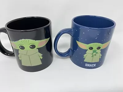 Star Wars BABY YODA Protect Attack Snack Black Coffee Mugs Cups Mandolorian 2 • $10.26