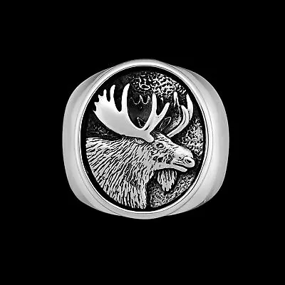 Moose Ring Navajo Ring Native American Ring Handmade Ring Bull Ring Bull... • $79.99