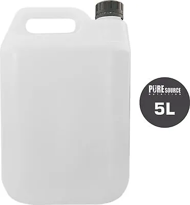 Plastic Jerry Can Water Bottle Container With Tamper Black Cap - 5L Litre 5L • £19.99