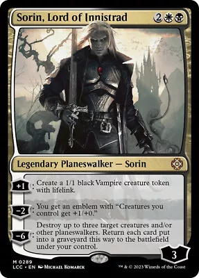 MTG Sorin Lord Of Innistrad  - The Lost Caverns Of Ixalan Commander • $1.69