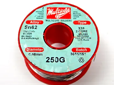 ERSIN MULTICORE LOW MELT 5 Flux Cored Soldering Wire 0.46mm Dia 10 Metre Length. • £6.49