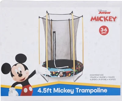 $199.99 • Buy New Disney Mickey Mouse Junior Trampoline 4.5ft  135cm Dia With Safety Net