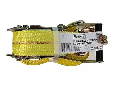 Heavy-Duty Ratchet Tie-Down Straps With J Hooks 27'x 2' Weather Resistant New • $24