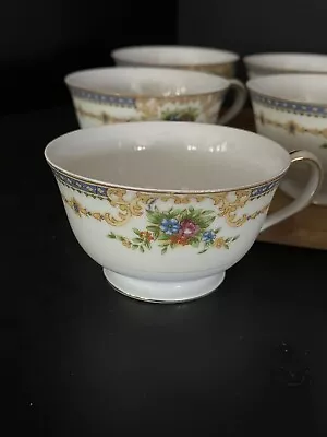 Vintage Shofu China Tea Cups | Multi Color Floral | Set Of 10| Occupied Japan • $22.99