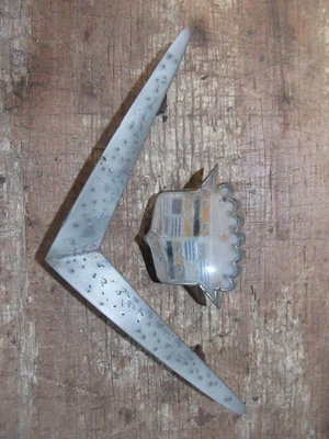 $74.99 • Buy 1955 Cadillac Deville Front Hood Emblem V Trim Molding Pieces Hot Rod Parts 