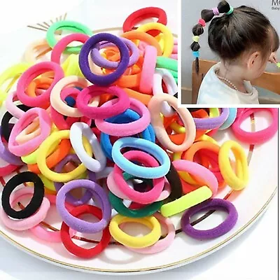 £2.89 • Buy 50 100PCS Mini Small Stretchy Endless Elastics Girls Kids Hair Bobbles Bands UK