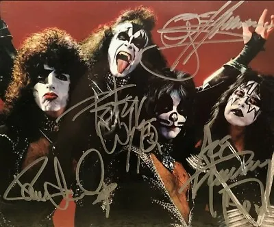 Kiss Destroyer Era Autograph Photo Paul Gene Ace Frehley Peter Criss • $15