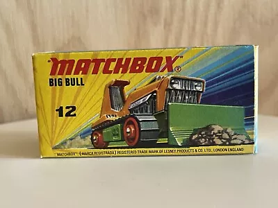 MATCHBOX LESNEY  #12 BIG BULL BULLDOZER Empty Box • $4.99