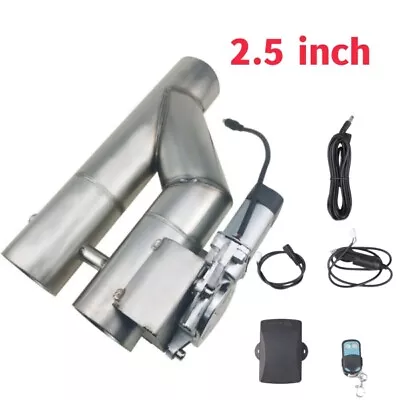 2.5  Electric Exhaust Cutout Y Pipe Single Valve With Remote Manual Control Kit • $105.99