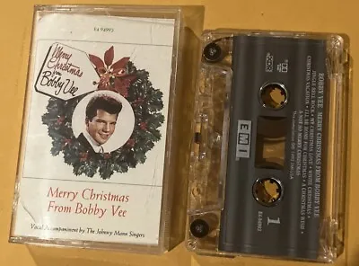 Merry Christmas Frrom Bobby Vee Cassette W-Johnny Mann Singers Capitol Rec.1990 • $7.43