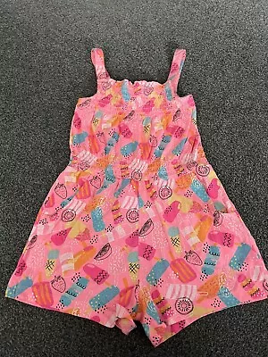 £5 • Buy Girls Playsuit Age 5-6 Blue Zoo, Girls Playsuit Perfect Hardly Worn