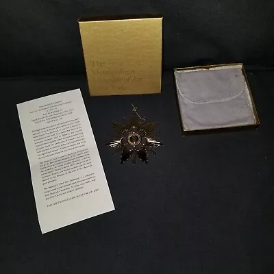 2004 Metropolitan Museum Of Art- Star/Snowflake 24k Gold Plated Brass Ornament • $65