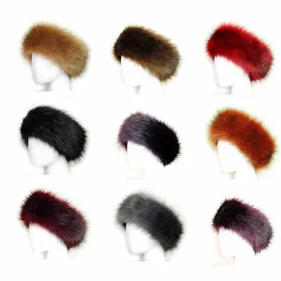 £9.95 • Buy Luxurious High Quality  Faux Fur Head Band Winter Headbands Ski