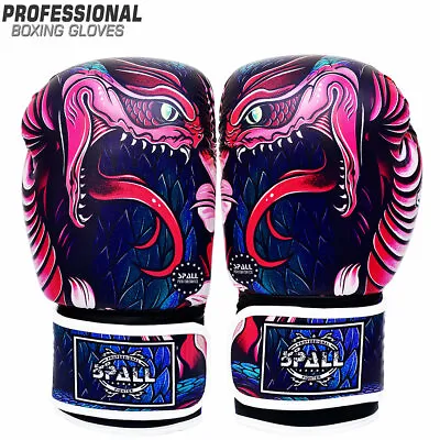 Professional Boxing Gloves 8oz To 14oz Sparring Kickboxing Fighting Muay Thai • £23.50