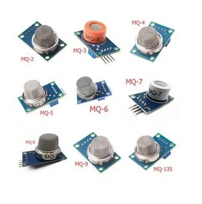 MQ-2 MQ-3 MQ-4 MQ-5 MQ-6 MQ-7 MQ-8 MQ-9 MQ-135 Gas Detection Alarm Sensor Module • $1.83