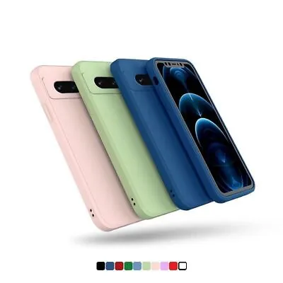 Liquid Silicone Full Soft Matte Phone Case Cover For Google Pixel 7A 7 6A 8A 8 • £4.19