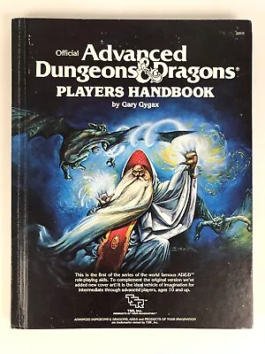 Official Advanced Dungeons & Dragons Players Handbook Gygax 6th Print 1980 HC • $48