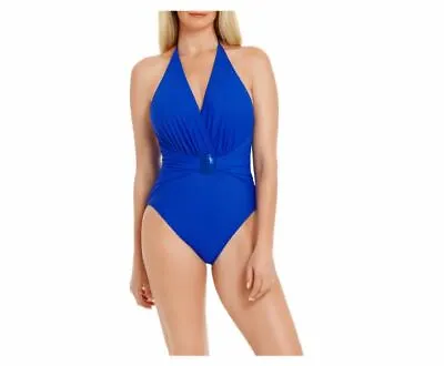 Magicsuit Angelina Belted One-Piece Swimsuit Cobalt 6008014 16 • $54.99