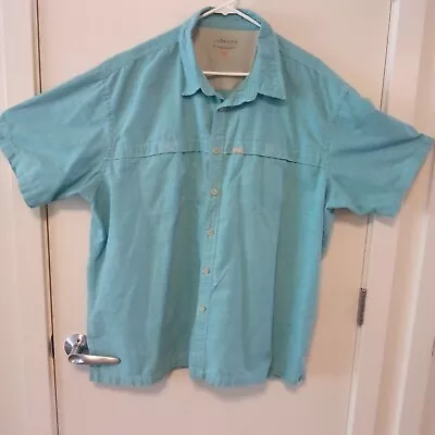 G.h.bass & Co. Short Sleeved Button Down Shirt Turquoise 2x L • $14