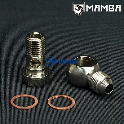 MAMBA Banjo Bolt Kit M14x1.5mm To 6AN Turbo Coolant Garrett GT25R GT28R GT30R • $41.80