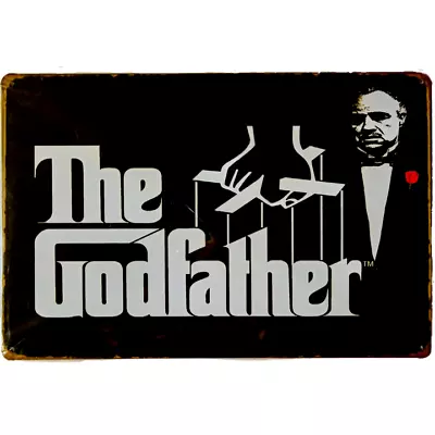 The Godfather Movie 70s Vintage Metal Sign Marlon Brando Tin Sign Poster 12x8 • $13.50