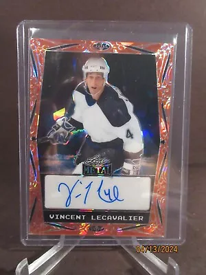 2024 Leaf Metal Legends Crystal Red Auto Vincent Lecavalier #4/6 Ssp • $0.99