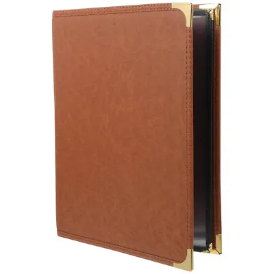 Loose-leaf Cookbook A4 Paper Covers Vinyl Menu Sleeves Leather Binder Protector • £20.18