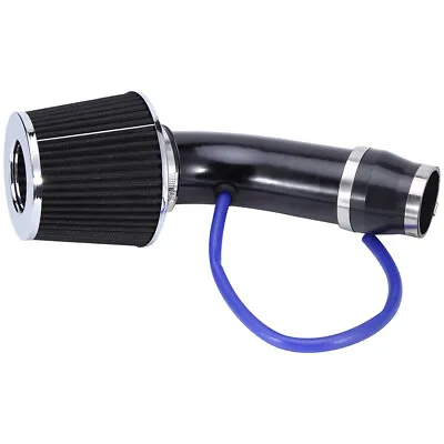 Black Cold Air Intake Filter Induction Kit Pipe Power Flow Hose System Aluminum • $59.79
