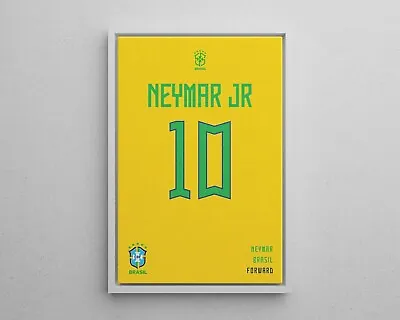 $14.99 • Buy NEYMAR JR Jersey - FIFA WORLD CUP - Brazil - Wall Digital Art Poster