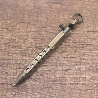 Handmade Six-Edge Brass Pen Practical Ballpoint Pen Pocket Keychain EDC Pen • $14.55