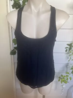 $12.49 • Buy Hollister Navy Blue Lace Tank Medium 