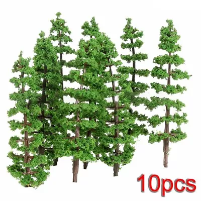 Miniature Pine Trees Model For Building Sand Table And Train Pack Of 10 • $23.22