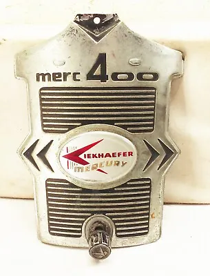 Vtg Mercury Kiekhaefer Merc 400 Outboard Motor Front Cowl Cover Panel Nameplate • $34.99