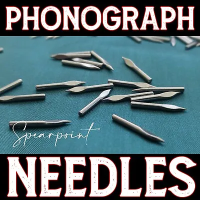 100 Spearpoint NEEDLES For VICTOR Shellac Gramophone PHONOGRAPH Record • $4.59