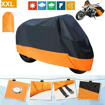 XXL Motorcycle Bike Cover Waterproof Outdoor Rain Dust Large For Harley Davidson • $15.90