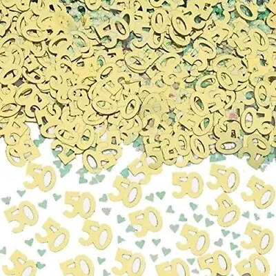 £2.25 • Buy AMSCAN 50th BIRTHDAY CONFETTI GOLD FOIL 50 PARTY TABLE CONFETTI ANNIVERSARY NEW