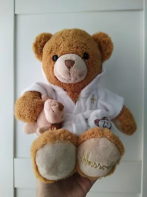 £35 • Buy Harrods Bear Embroidered Dressing Gown Robe Bedtime Puppy In Hand Soft Toy Plush