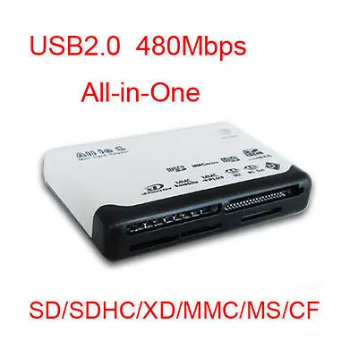 USB 2.0 All-in-One Multi Slot Memory Card Reader/Writer - SD/SDHC/XD/MMC/T-Flash • $9.95