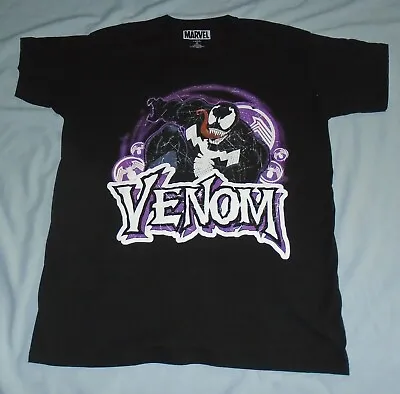 Marvel Comics Venom Print Black T-shirt Size XXL / 2XL Vintage • £9.88