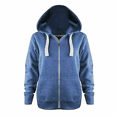 Zip Up Sweatshirt Hooded Hoodie Coat Jacket Top PLUS SIZE Top Ladies (2-26) • £12.99