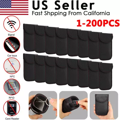 Car Key Fob RFID Signal Blocking Case Pouch Faraday Bag Cage Protector Black Lot • $266.59