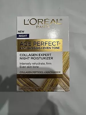 L'Oreal Paris Age Perfect Collagen Expert Night Moisturizer For Face 2.5oz • $14.75
