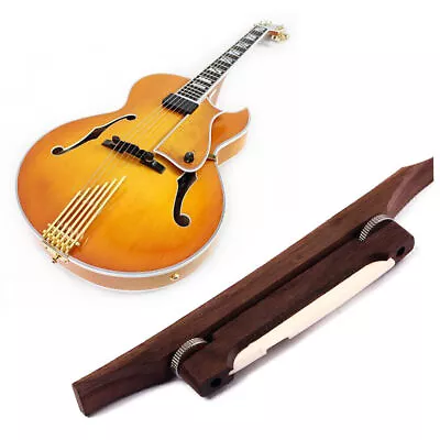Luthier Rosewood Bridge With Bone Saddle For Archtop Jazz Guitar Mandolin Parts • $9.68
