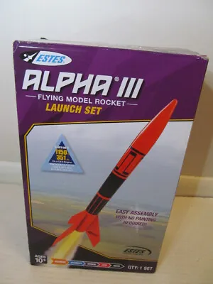 Estes Alpha III Flying Model Rocket Launch Set EST1427XX For Ages 10+ • $17.95