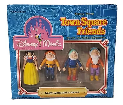 VINTAGE Disney Magic Town Square Friends 1988 Snow White & 3 Dwarfs #60305 • $14.99