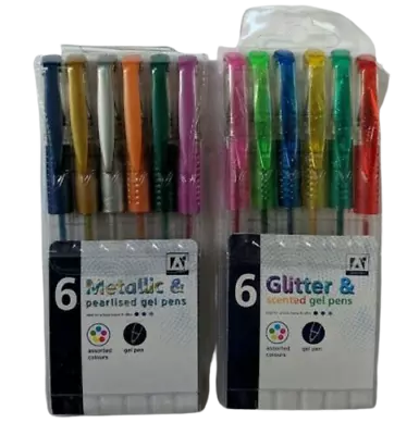 £4.79 • Buy Scented Glitter Gel Pens & Pearl Metallic Gel Pens X 2 Packs